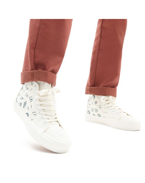 Sneakers en Cuir & Textile SK8-Hi Tapered blanches